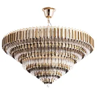 Люстра подвесная хрустальная Фриззант (Frizzante) 1683/01 LM-16 Divinare прозрачная золотая на 16 ламп, основание золотое в стиле арт-деко Люстра подвесная хрустальная Фриззант (Frizzante) 1683/01 LM-16 Divinare прозрачная золотая на 16 ламп, основание золотое в стиле арт-деко